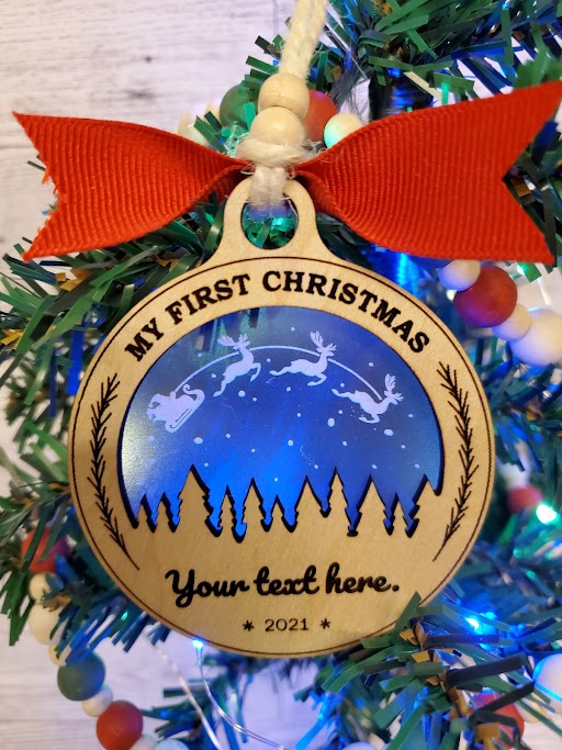 My First Christmas with Wreath - Frosted