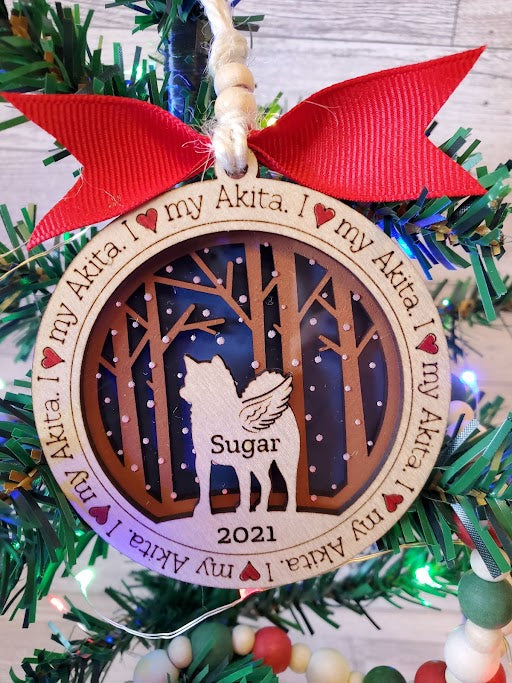 Akita Memorial Ornament